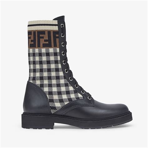 fendi black leather boots|Fendi boots 2021.